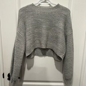 Garage Gray Cropped Sweater